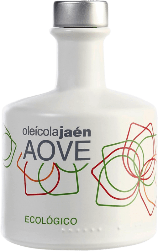 146,95 € | Caixa de 12 unidades Azeite de Oliva Oleícola Jaén AOVE Virgem Extra Jaén Espanha Picual Eco — Biológico Garrafinha 25 cl