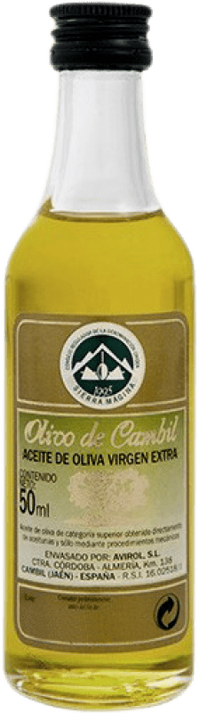 Kostenloser Versand | 128 Einheiten Box Olivenöl Avirol Olivo de Cambil E-NOL Extra Nativ D.O. Sierra Mágina Jaén Spanien Picual Miniaturflasche 5 cl