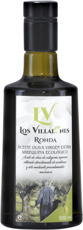Envio grátis | Azeite de Oliva Los Villalones AOVE Virgem Extra Málaga Espanha Arbequina Eco — Biológico Garrafa Medium 50 cl