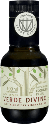 Kostenloser Versand | Olivenöl Verde Divino Cosecha Temprana — Frühe Ernte, E-NOL Extra Nativ Jaén Spanien Picual Eco — Biologisch Miniaturflasche 10 cl