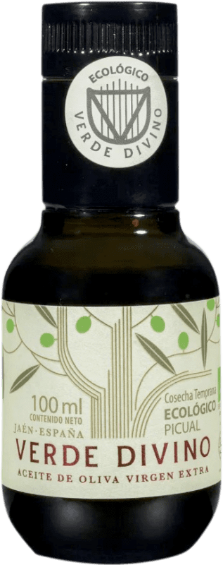 Free Shipping | Olive Oil Verde Divino Cosecha Temprana — Early Harvest, EVOO Extra Virgin Jaén Spain Picual Eco — Organic Miniature Bottle 10 cl