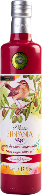 16,95 € | Оливковое масло Oleum Hispania Premium — Премиум, Nature, ЭВО Экстра Вирджин Córdoba Испания Pajarera — Пахарера Средняя бутылка 50 cl