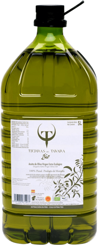 56,95 € | 橄榄油 Tierras de Tavara Virgen Extra Bio PET D.O. Sierra de Segura Jaén 西班牙 Picual 玻璃瓶 5 L