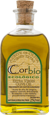Spedizione Gratuita | Scatola da 15 unità Olio d'Oliva Avirol Corbío EVO Extra Vergine Jaén Spagna Picual Eco — Biologico Bottiglietta 25 cl