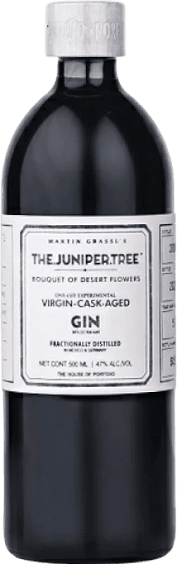 86,95 € Envio grátis | Gin Porfidio The Juniper Tree Gin Oak Barrel 5 Anos Garrafa Medium 50 cl