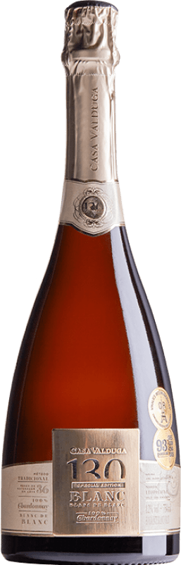 53,95 € Kostenloser Versand | Weißer Sekt Casa Valduga 130 Brut — Herb Blanc de Blancs I.G. Vale dos Vinhedos