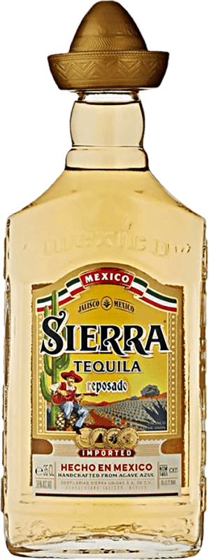 17,95 € Spedizione Gratuita | Tequila Sierra Dorado Reposado Fiaschetta Piccola 35 cl