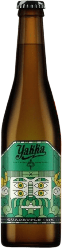 Бесплатная доставка | Пиво Yakka Cuádruple Регион Мурсия Испания Бутылка на треть 33 cl