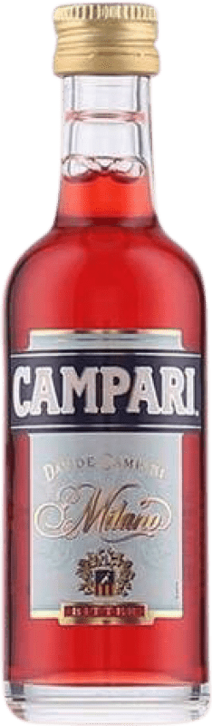 28,95 € Бесплатная доставка | Коробка из 25 единиц Аперитив Campari Мини-бутылка 5 cl