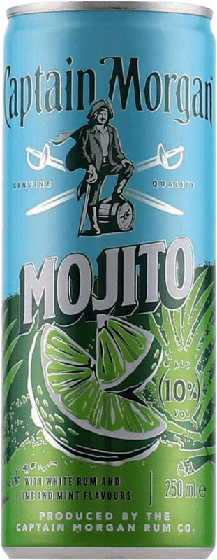 2,95 € Envio grátis | Refrescos e Mixers Captain Morgan Mojito White Lata 25 cl
