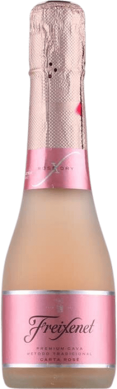 3,95 € Бесплатная доставка | Розовое игристое вино Freixenet Carta Seco — Сухое Rosé — Розе D.O. Cava Мини-бутылка 20 cl