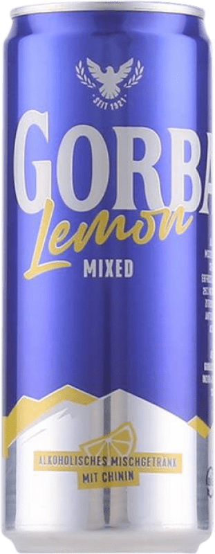 28,95 € Бесплатная доставка | Коробка из 12 единиц Напитки и миксеры Gorbatschow Wodka Mixed Lemon Банка 33 cl
