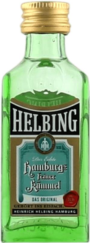 Бесплатная доставка | Коробка из 25 единиц Орухо Марк Helbing Hamburgs Feiner Германия Средняя бутылка 50 cl Kümmel — Тмин