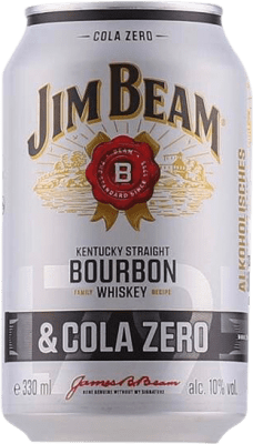 61,95 € Бесплатная доставка | Коробка из 12 единиц Напитки и миксеры Jim Beam Cola Zero Банка 33 cl