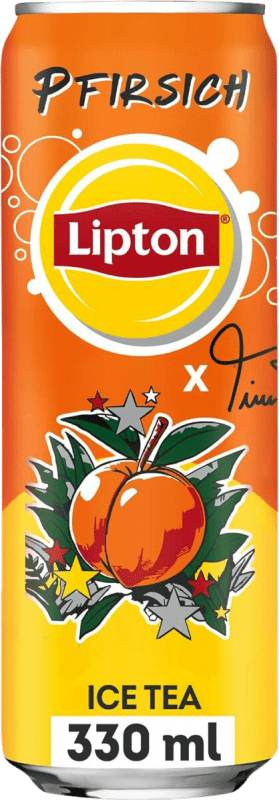 0,95 € Envio grátis | Refrigerantes Lipton Lata 33 cl Pfirsich — Pêssego, Ice Tea — Chá Gelado