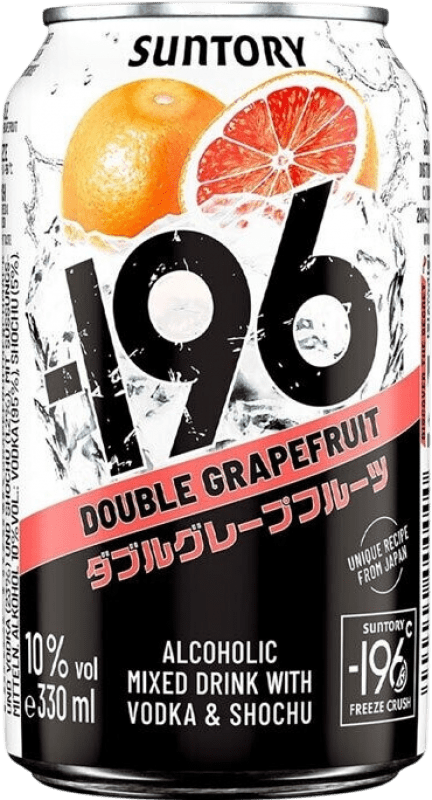71,95 € Бесплатная доставка | Коробка из 12 единиц Напитки и миксеры Suntory 196 Double Grapefruit Алюминиевая банка 33 cl