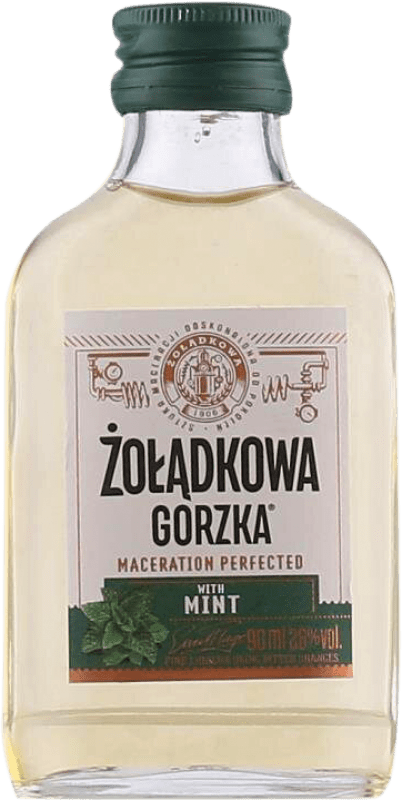 5,95 € Kostenloser Versand | Kräuterlikör Zoladkowa Gorzka Miniaturflasche 10 cl Mint — Minze