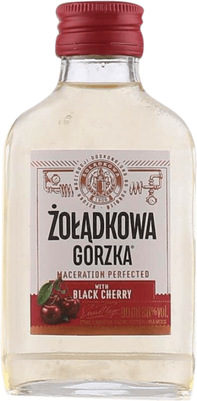 Бесплатная доставка | Ликёры Zoladkowa Black Cherry Польша миниатюрная бутылка 10 cl