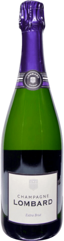 Kostenloser Versand | Weißer Sekt Lombard Extra Brut A.O.C. Champagne Champagner Frankreich Pinot Noir — Spätburgunder, Chardonnay, Pinot Meunier — Schwarzriesling 75 cl