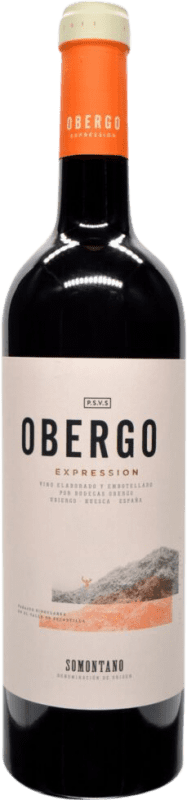 Free Shipping | Red Wine Obergo Expression D.O. Somontano Spain Merlot, Garnacha — Grenache, Cabernet Sauvignon 75 cl