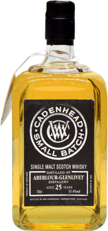 Kostenloser Versand | Whiskey Single Malt William Cadenhead Small Batch at Aberlour Glenlivet Großbritannien 25 Jahre 70 cl