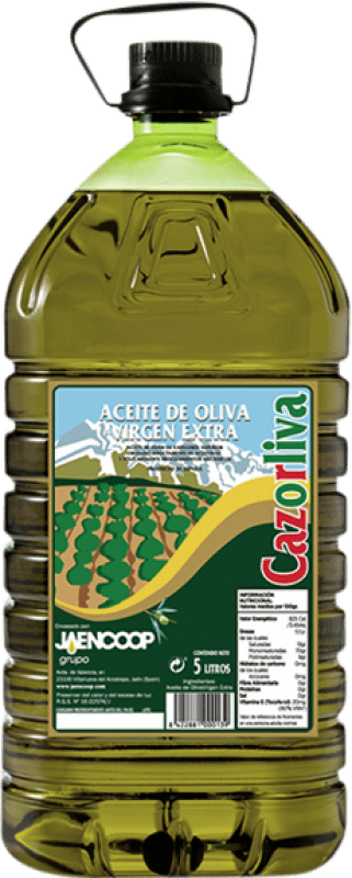 Бесплатная доставка | Оливковое масло Jaencoop Cazorliva Virgen Extra Испания Графин 5 L