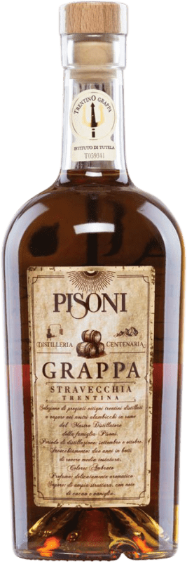 35,95 € Envío gratis | Grappa Pisoni Trentina Stravecchia D.O.C. Trentino Botella Medium 50 cl