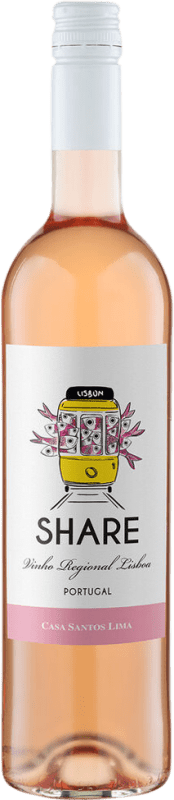 12,95 € Envio grátis | Vinho rosé Santos Lima Share Cascata Rosado Semi-seco Semi-doce I.G. Vinho Regional de Lisboa