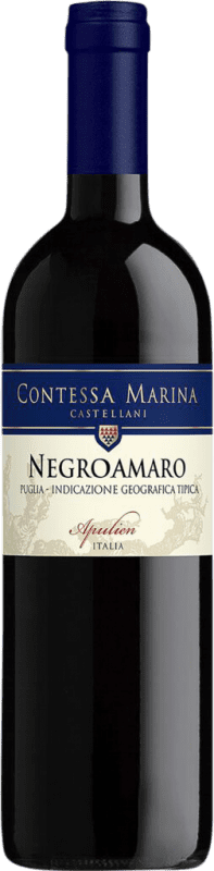 Бесплатная доставка | Красное вино Contessa Marina Castellani I.G.T. Puglia Апулия Италия Negroamaro 75 cl