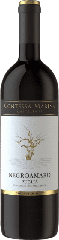 Envio grátis | Vinho Tinto Contessa Marina Castellani I.G.T. Puglia Puglia Itália Negroamaro 75 cl