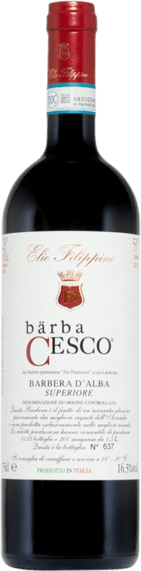 免费送货 | 红酒 Elio Filippino Bärba Cesco Superiore 干 D.O.C. Barbera d'Alba 皮埃蒙特 意大利 Barbera 75 cl