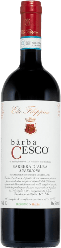 Kostenloser Versand | Rotwein Elio Filippino Bärba Cesco Seco — Trocken Superior D.O.C. Barbera d'Alba Piemont Italien Barbera 75 cl