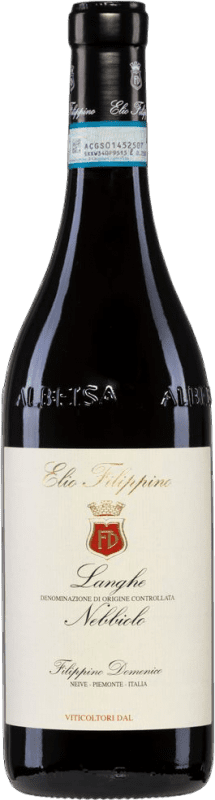 Free Shipping | Red wine Elio Filippino Dry D.O.C. Langhe Piemonte Italy Nebbiolo 75 cl