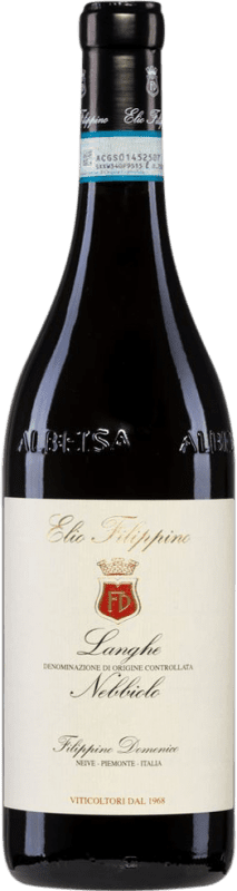 Envoi gratuit | Vin Rouge Elio Filippino Seco — Sec D.O.C. Langhe Piémont Italie Nebbiolo 75 cl