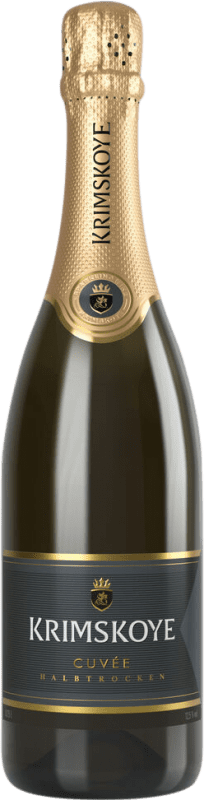 18,95 € | Белое игристое вино Krimskoye Semiseco — Полусухое Молдова, Республика Sauvignon — Совиньон, Rkatsiteli — Ркацители 75 cl