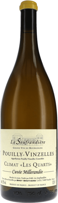 189,95 € Spedizione Gratuita | Vino bianco La Soufrandière Climat Les Quarts Cuvée Millerandée Secco A.O.C. Pouilly-Vinzelles Bottiglia Magnum 1,5 L