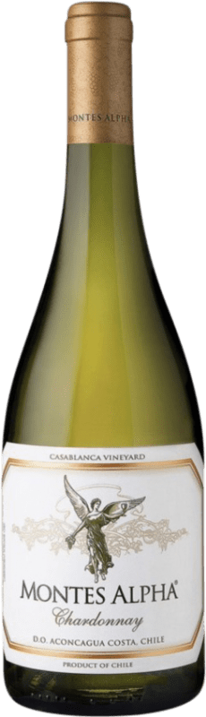 Envio grátis | Vinho branco Montes Alpha Seco I.G. Valle Central Vale Central Chile Chardonnay 75 cl