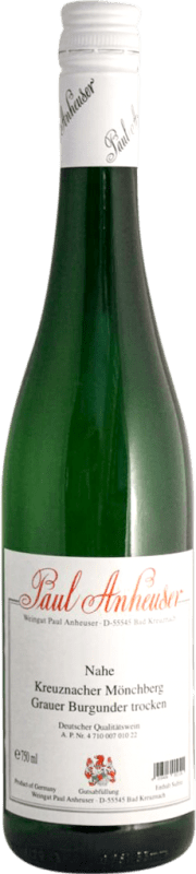 Envio grátis | Vinho Branco Paul Anheuser Trocken — Seco Q.b.A. Nahe Nahe Alemanha Pinot Cinzento 75 cl