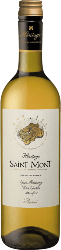 Envio grátis | Vinho branco Plaimont Héritage Saint-Mont Blanc Seco França Gros Manseng, Petit Corbu 75 cl