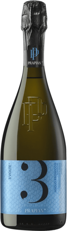 Spedizione Gratuita | Vino bianco Prapian 3 Volte Brut D.O.C.G. Asolo Prosecco Veneto Italia Glera 75 cl