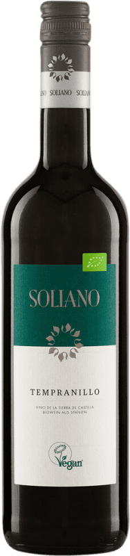 Free Shipping | Red wine Soliano Dry I.G.P. Vino de la Tierra de Castilla Castilla la Mancha Spain Tempranillo, Cencibel Organic 75 cl