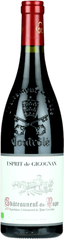 Kostenloser Versand | Rotwein Château Gigognan. Esprit A.O.C. Châteauneuf-du-Pape Rhône Frankreich Syrah, Garnacha — Grenache 75 cl