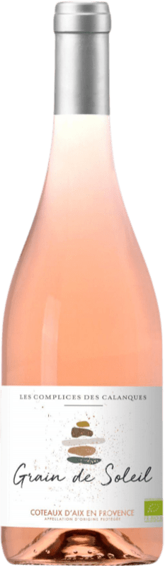 17,95 € | Rosé-Wein Les Complices des Calanques. Grain de Soleil A.O.C. Coteaux d'Aix-en-Provence Provence Frankreich Syrah, Grenache, Cabernet Sauvignon 75 cl