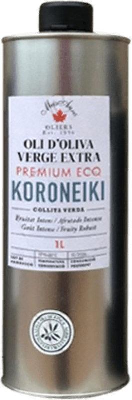Бесплатная доставка | Оливковое масло Mas Auró ЭВО Экстра Вирджин Испания Koroneiki — Коронейки Средняя банка 1 L