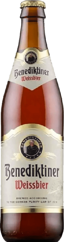 Kostenloser Versand | 6 Einheiten Box Bier Benediktiner Weissbräu Deutschland Medium Flasche 50 cl