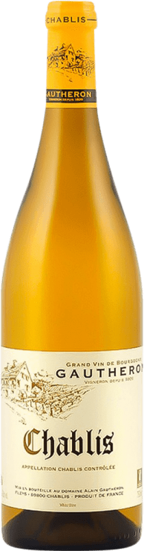 Бесплатная доставка | Белое вино Gautheron A.O.C. Chablis Бургундия Франция Chardonnay — Шардоне 75 cl