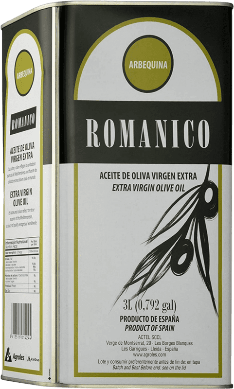 Free Shipping | Olive Oil Actel Románico Catalonia Spain Arbequina Special Can 3 L