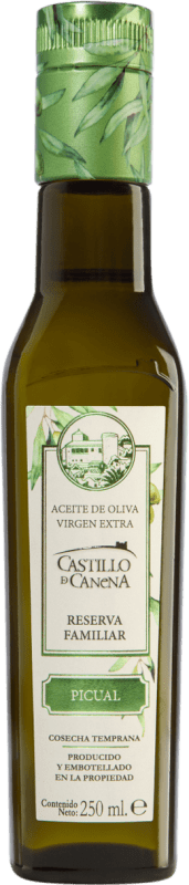 Kostenloser Versand | 12 Einheiten Box Olivenöl Castillo de Canena Reserva Familiar Vidrio Andalusien Spanien Picual Kleine Flasche 25 cl