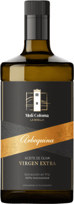 Envío gratis | Caja de 12 unidades Aceite de Oliva Finca Molí Coloma La Boella AOVE Virgen Extra D.O.P. Siurana Cataluña España Arbequina Botellín 25 cl Vidrio