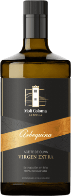 Aceite de Oliva Caja de 12 unidades Finca Molí Coloma La Boella Vidrio Arbequina Siurana Botellín 25 cl